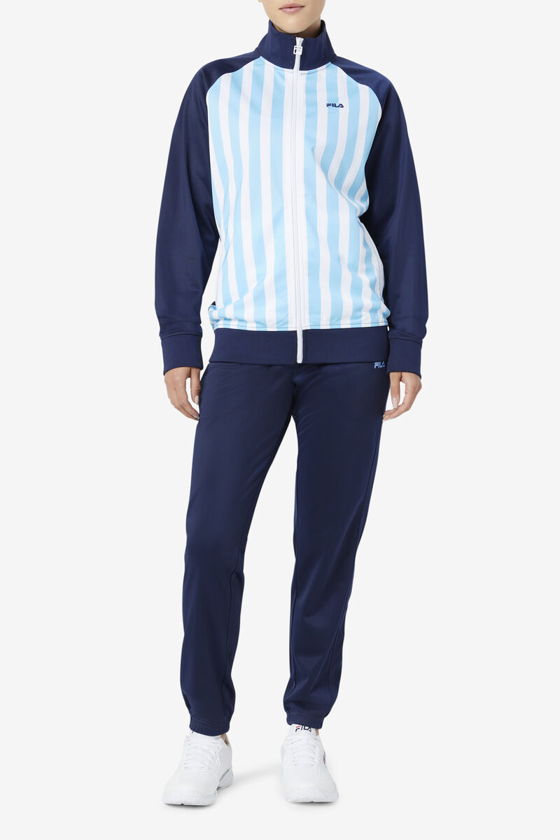 Men's Fila Argentina Track Jacket Jackets Navy / White | VIgz6ulajDv