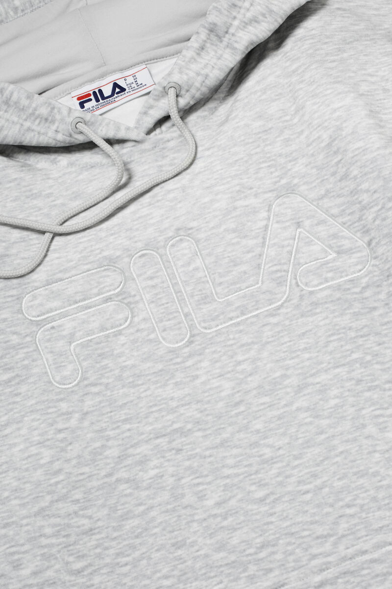 Men's Fila Asher Velour Hoodie Hoodies Light Grey | n2g9UmjJTvE