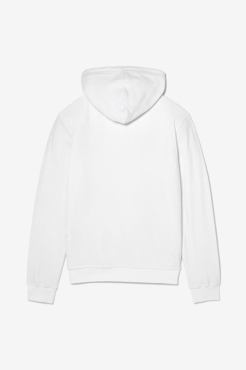 Men's Fila Asher Velour Hoodie Hoodies White | 4iez2QIFJZ3