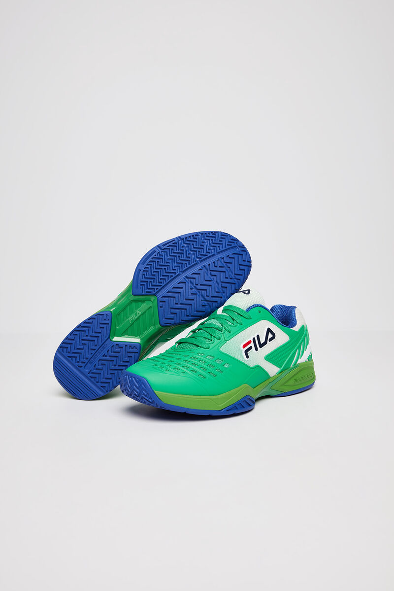 Men\'s Fila Axilus 2 Energized Tennis Shoes Light Green / White / Navy | QnDUEH5ifPy