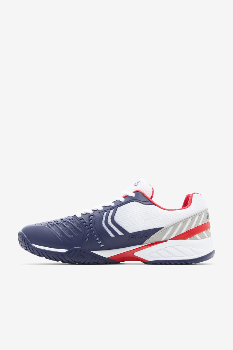Men's Fila Axilus 2 Energized Tennis Shoes White / Navy / Red | v2idvu9F6fu
