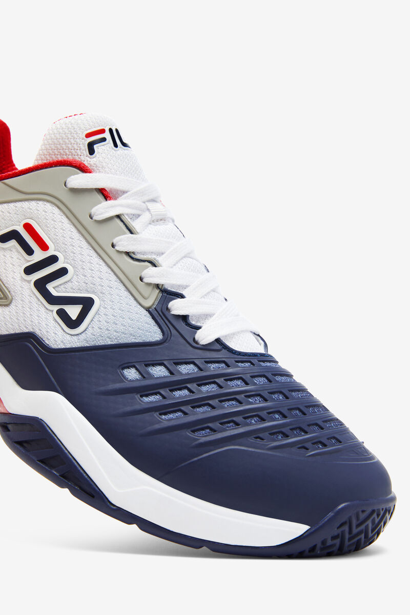 Men's Fila Axilus 2 Energized Tennis Shoes White / Navy / Red | v2idvu9F6fu