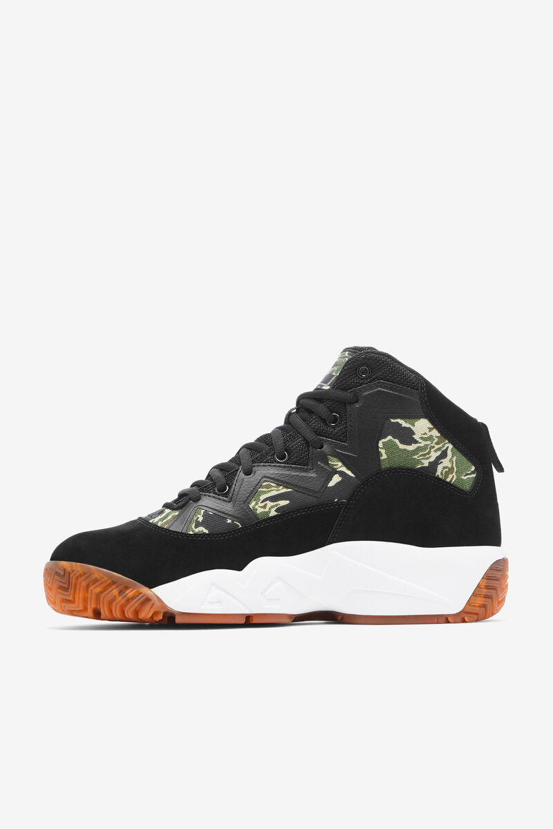 Men's Fila Basketball Shoe With Camo Detail | Fila Sneakers Black / White | ENuOH4UbHVP