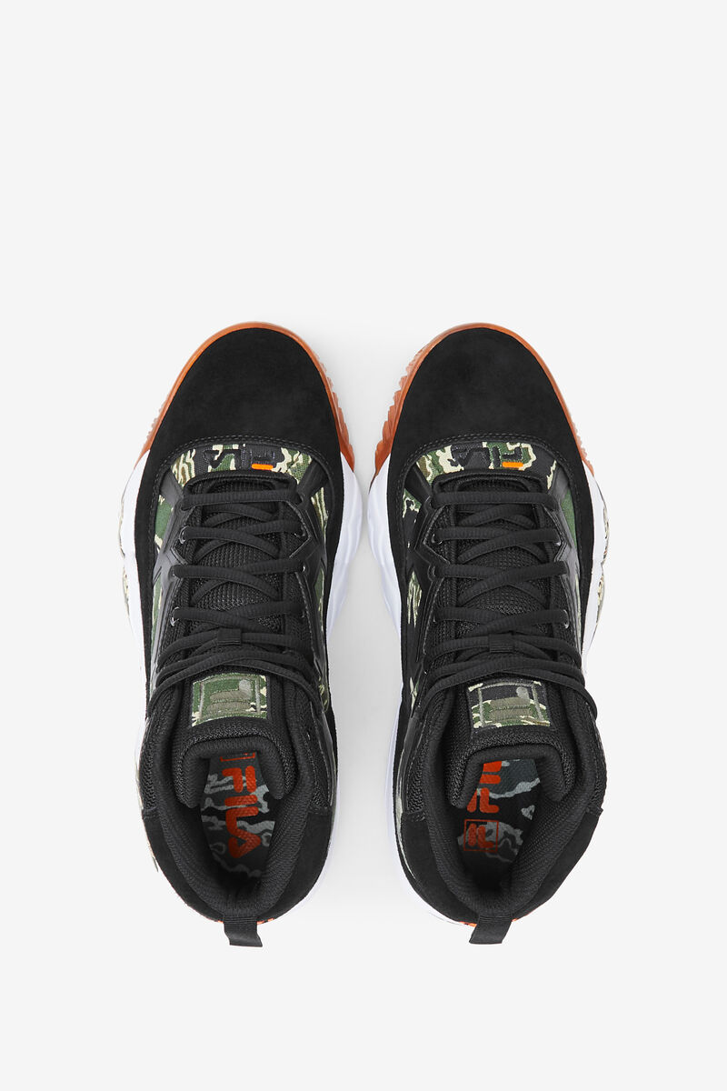 Men's Fila Basketball Shoe With Camo Detail | Fila Sneakers Black / White | ENuOH4UbHVP