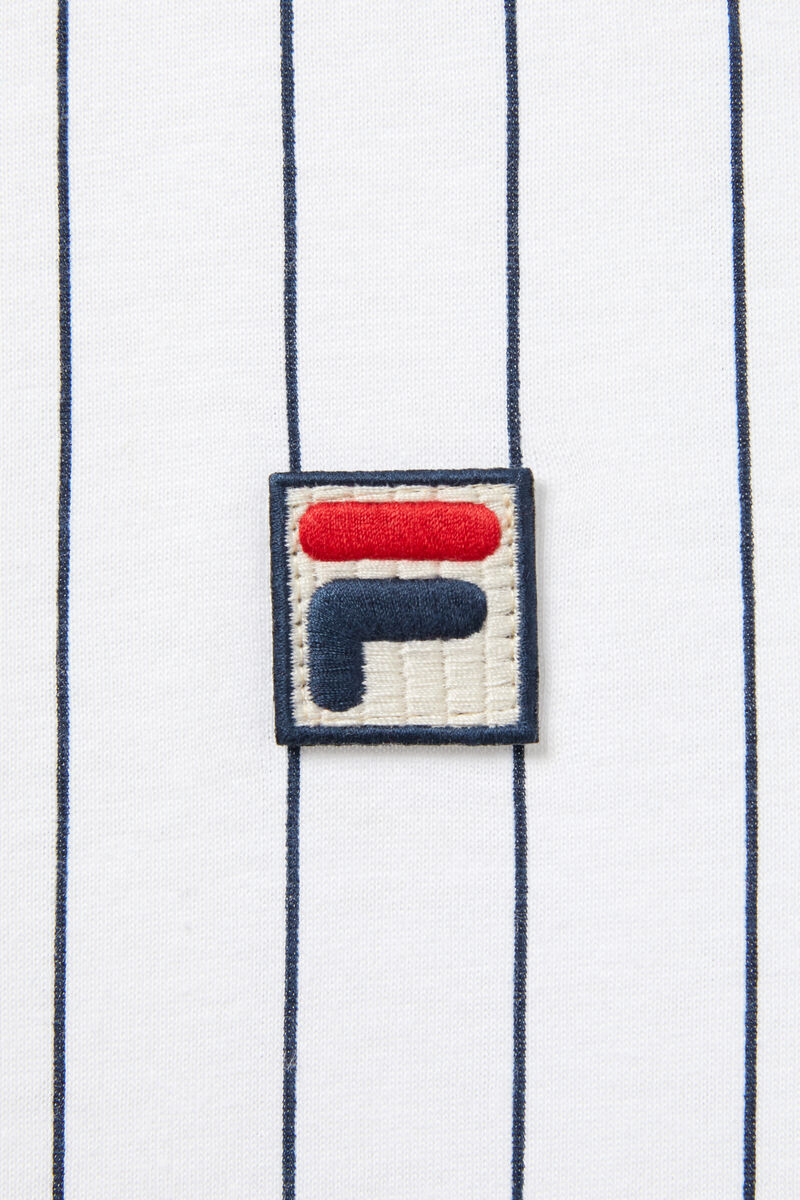 Men's Fila Bb1 Polo Polos White / Navy / Red | fZswxbQEDdy