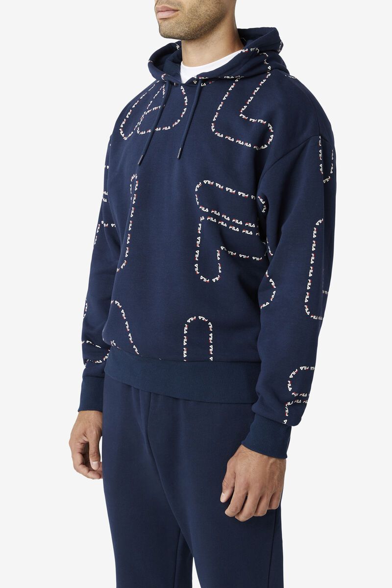 Men's Fila Bedford Hoodie Hoodies Navy / Navy | noPd1ZlBWRF