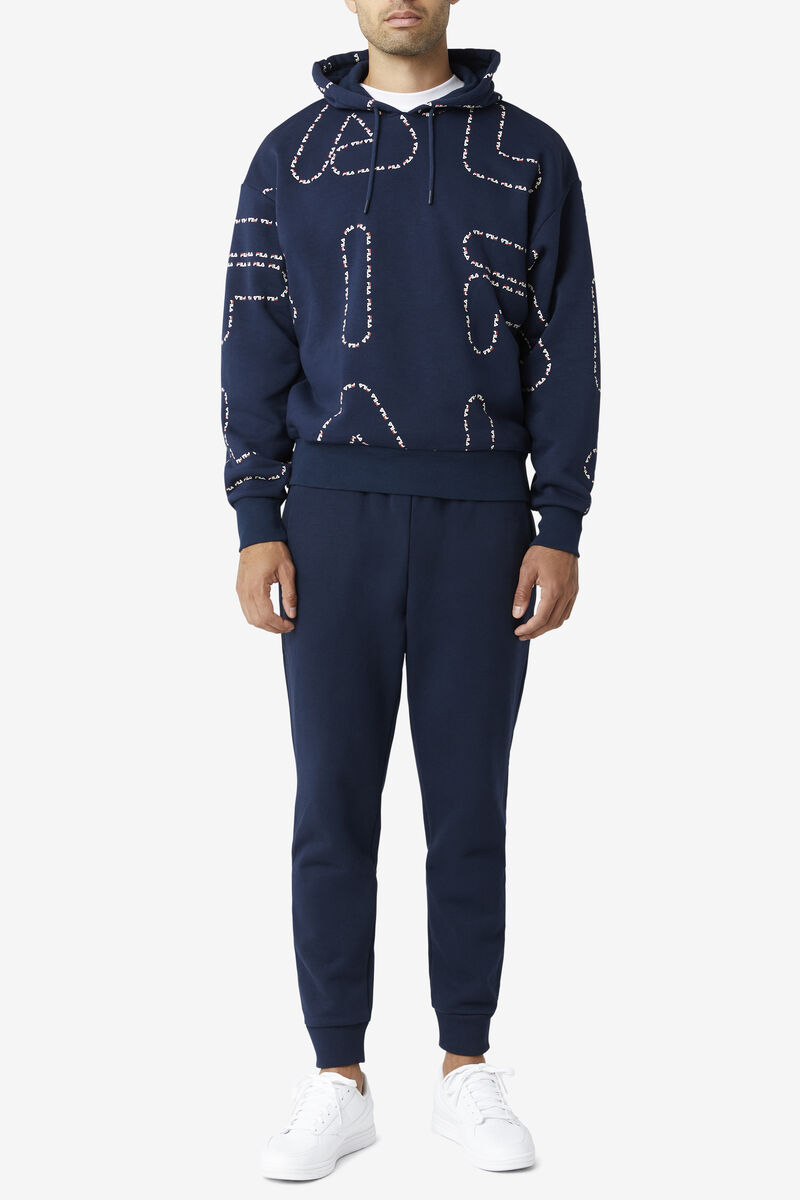 Men's Fila Bedford Hoodie Hoodies Navy / Navy | noPd1ZlBWRF