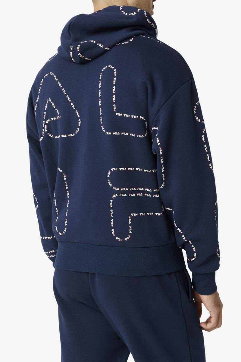 Men's Fila Bedford Hoodie Hoodies Navy / Navy | noPd1ZlBWRF