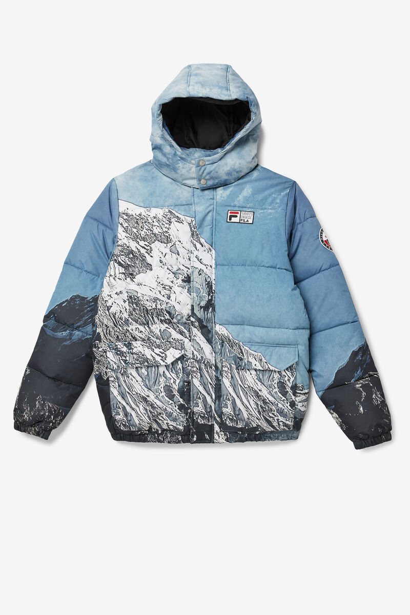 Men\'s Fila Blanc Puffer Jacket Jackets White / Black | rLJBggNhfBQ