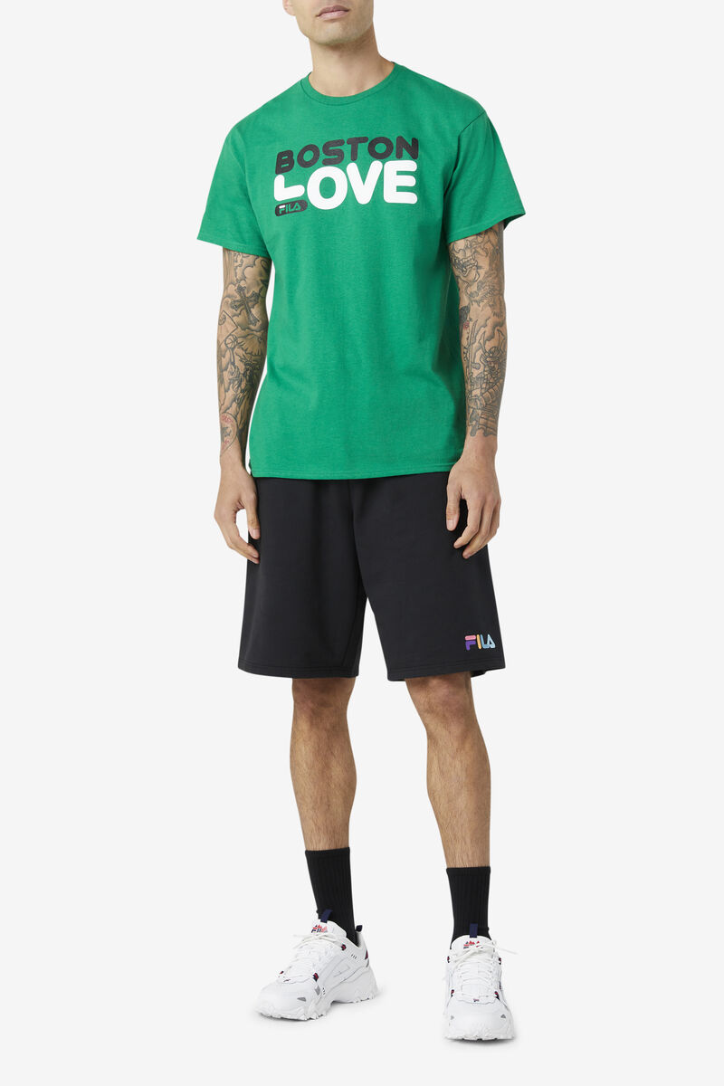 Men's Fila Boston Love T Shirts Green | CQxHG2iHbln