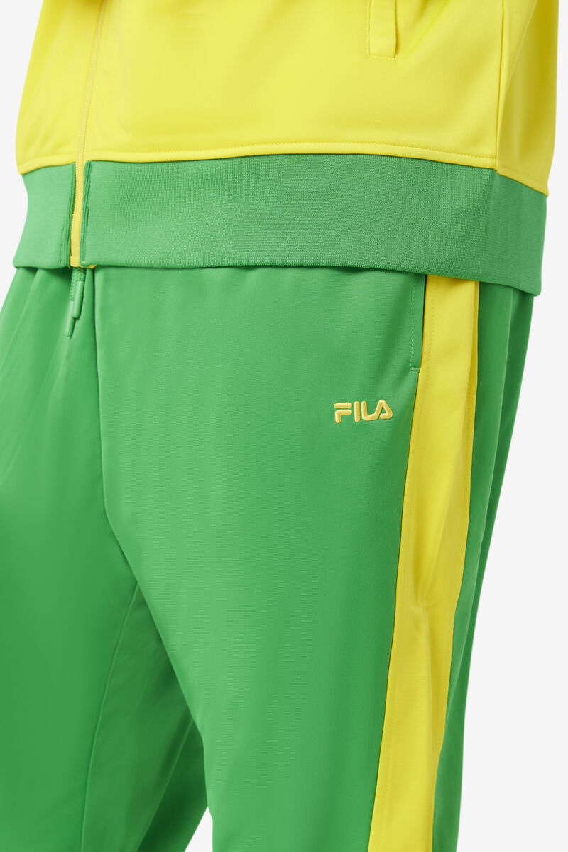 Men's Fila Brazil Track Pant Pants Green / Yellow | lx7O939DaP4