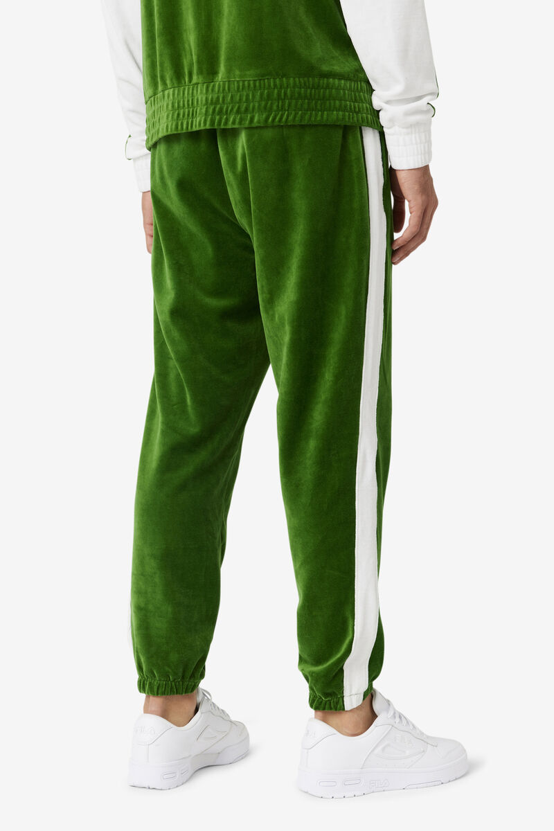 Men's Fila Brice Velour Pant Pants White / Red | 5xpznE2gwzw