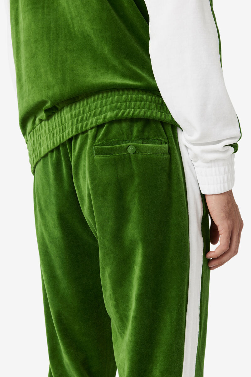 Men's Fila Brice Velour Pant Pants White / Red | 5xpznE2gwzw