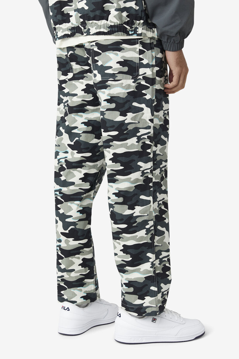 Men's Fila Brigade Camo Pants Pants Black | ZgfOO5TJsPe