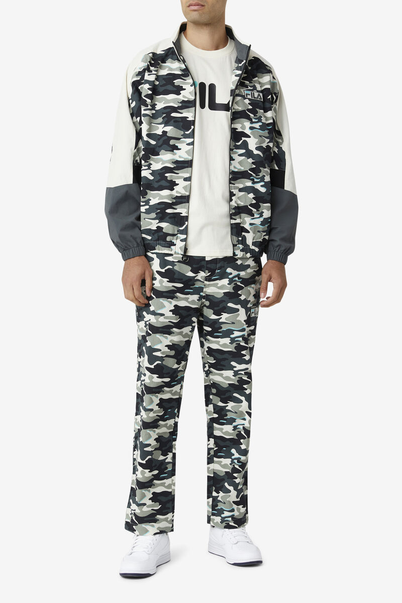 Men's Fila Brigade Camo Pants Pants Black | ZgfOO5TJsPe