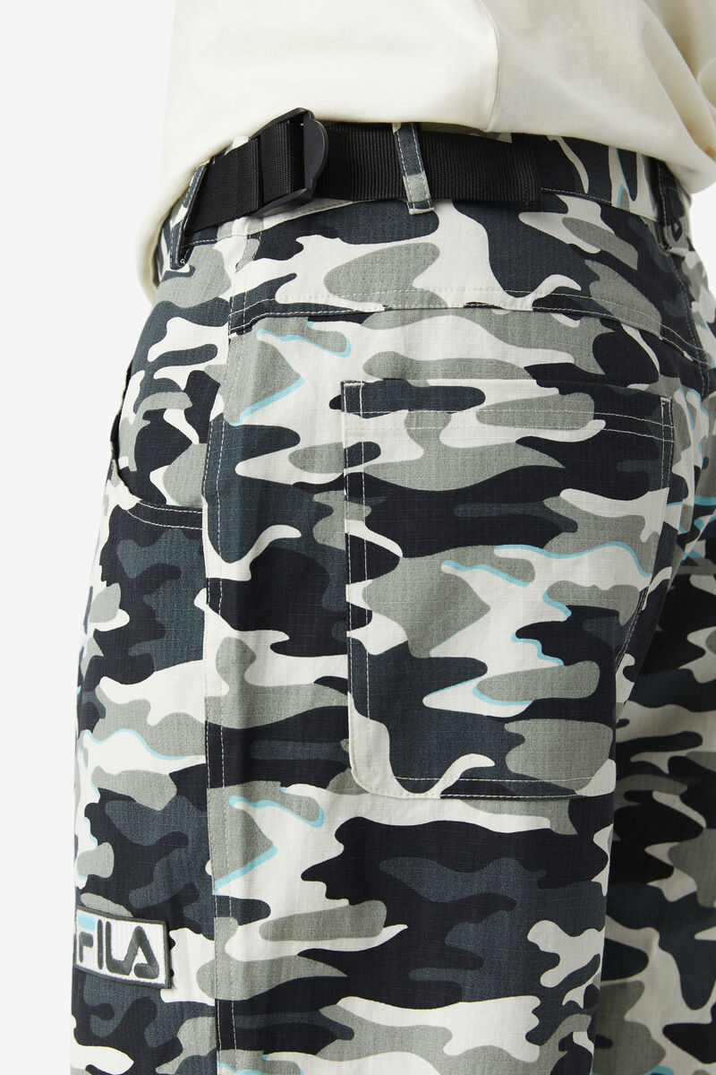 Men's Fila Brigade Camo Pants Pants Black | ZgfOO5TJsPe