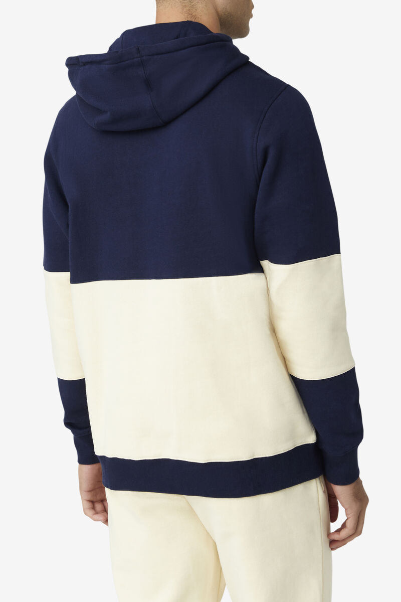 Men's Fila Bryan Hoodie Hoodies Navy / Light Blue / Brown | xNmX7ZIqgkh