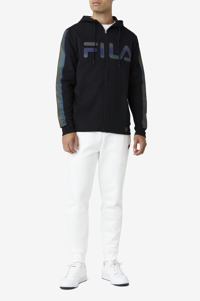 Men's Fila Cadman Hoodie Hoodies Black | KctFeLFMFQF