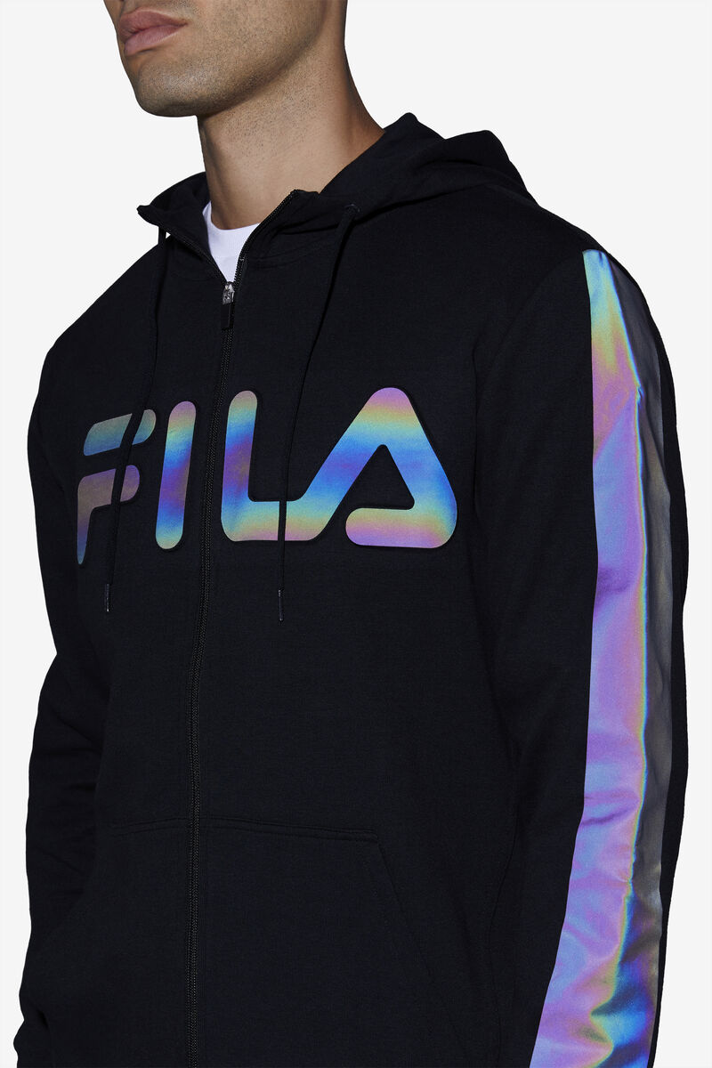 Men's Fila Cadman Hoodie Hoodies Black | KctFeLFMFQF
