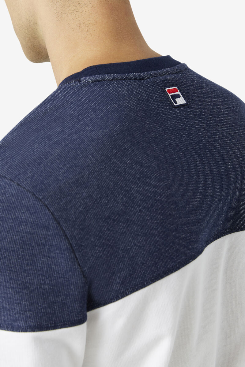 Men's Fila Carpathian Crew Sweatshirts Navy / White / Red | Uzi9ykxGGmn
