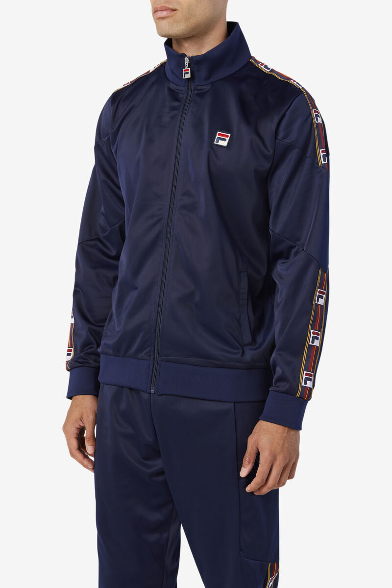 Men's Fila Carson Track Jacket Outerwear Navy | 32vAD8n29mv