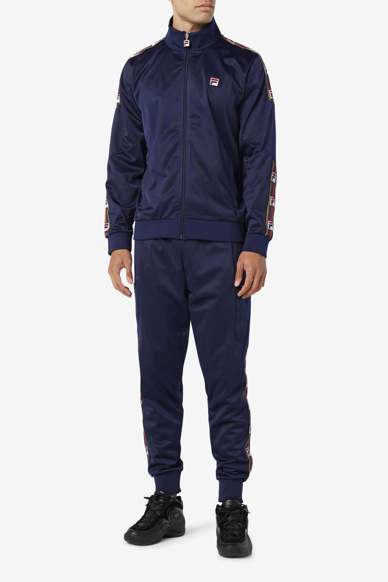Men's Fila Carson Track Jacket Outerwear Navy | 32vAD8n29mv