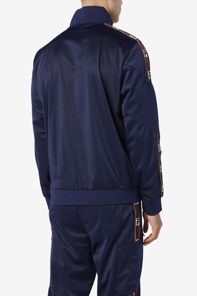 Men's Fila Carson Track Jacket Outerwear Navy | 32vAD8n29mv