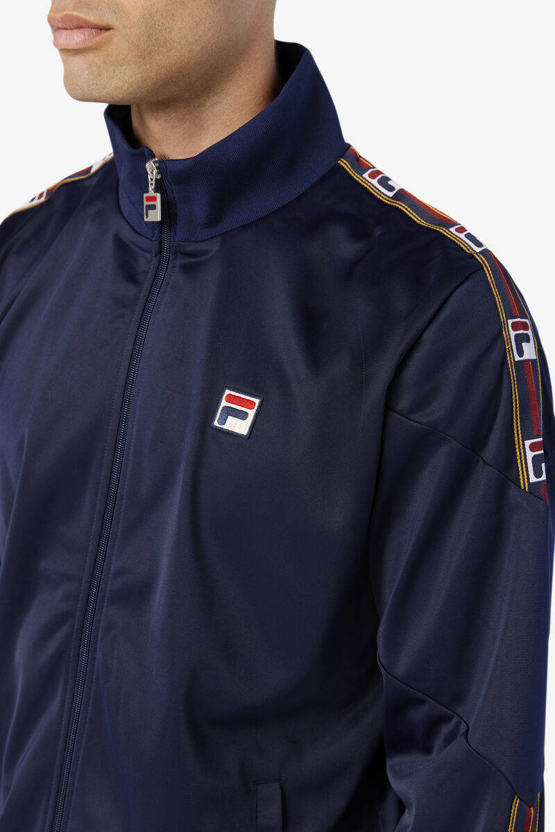 Men's Fila Carson Track Jacket Outerwear Navy | 32vAD8n29mv