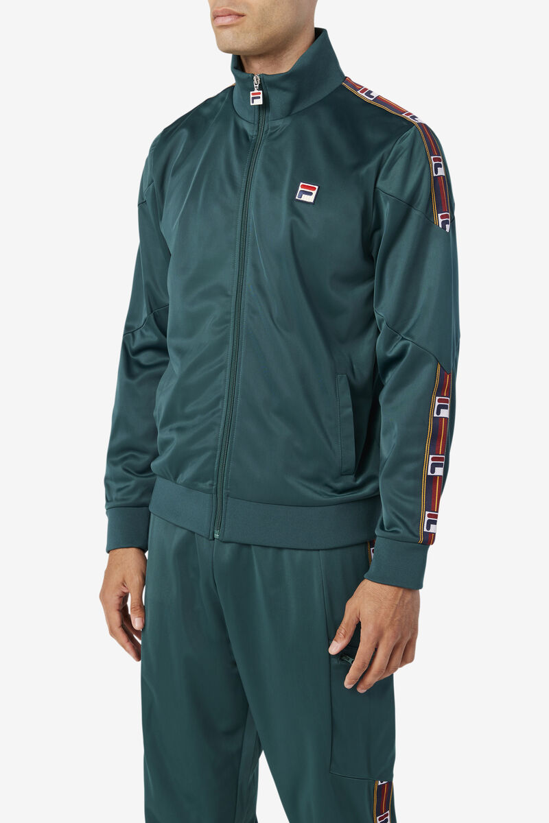 Men's Fila Carson Track Jacket Outerwear Green | FY6kZuuDcGh