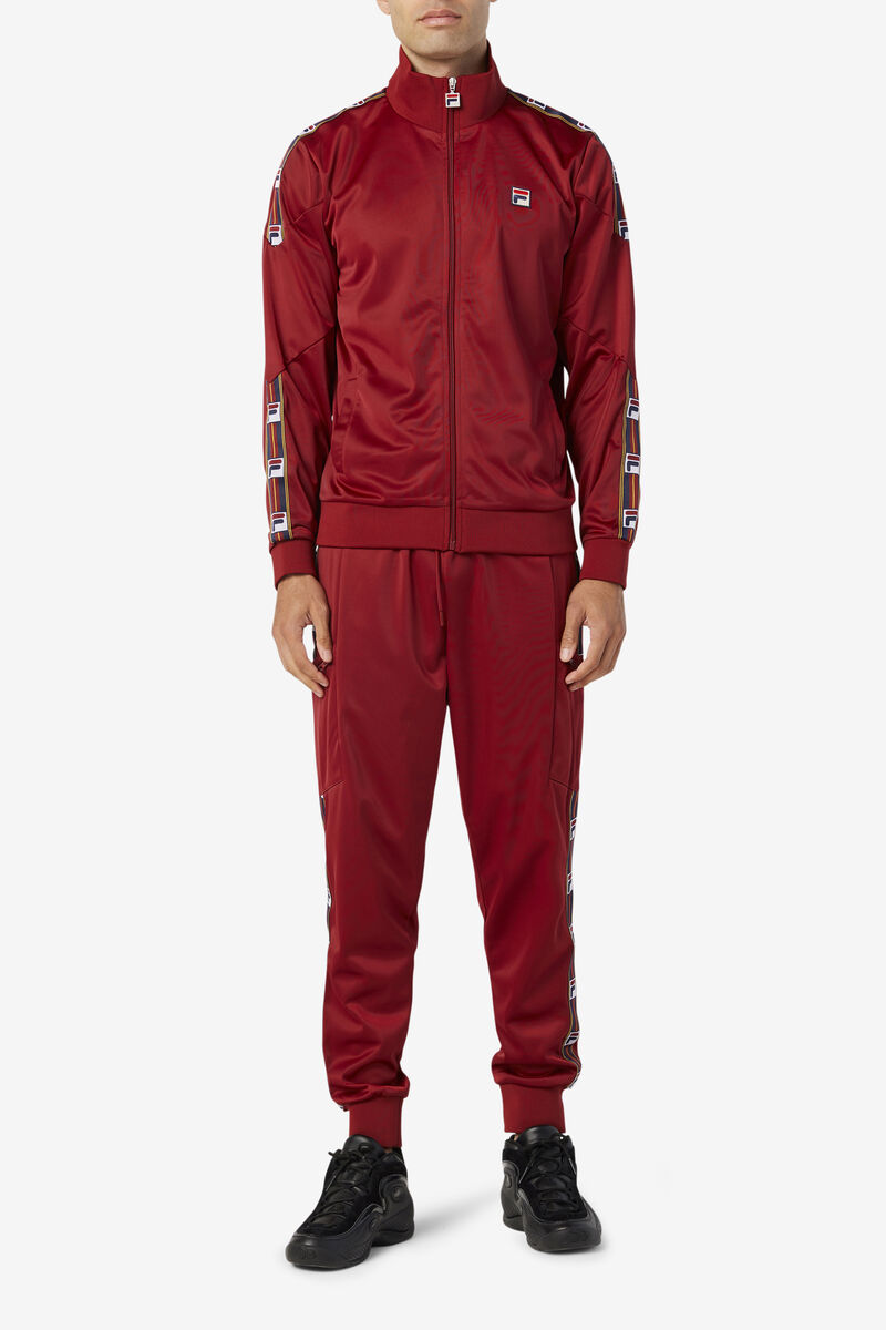 Men's Fila Carson Track Jacket Outerwear Red | e47YjO9XELb