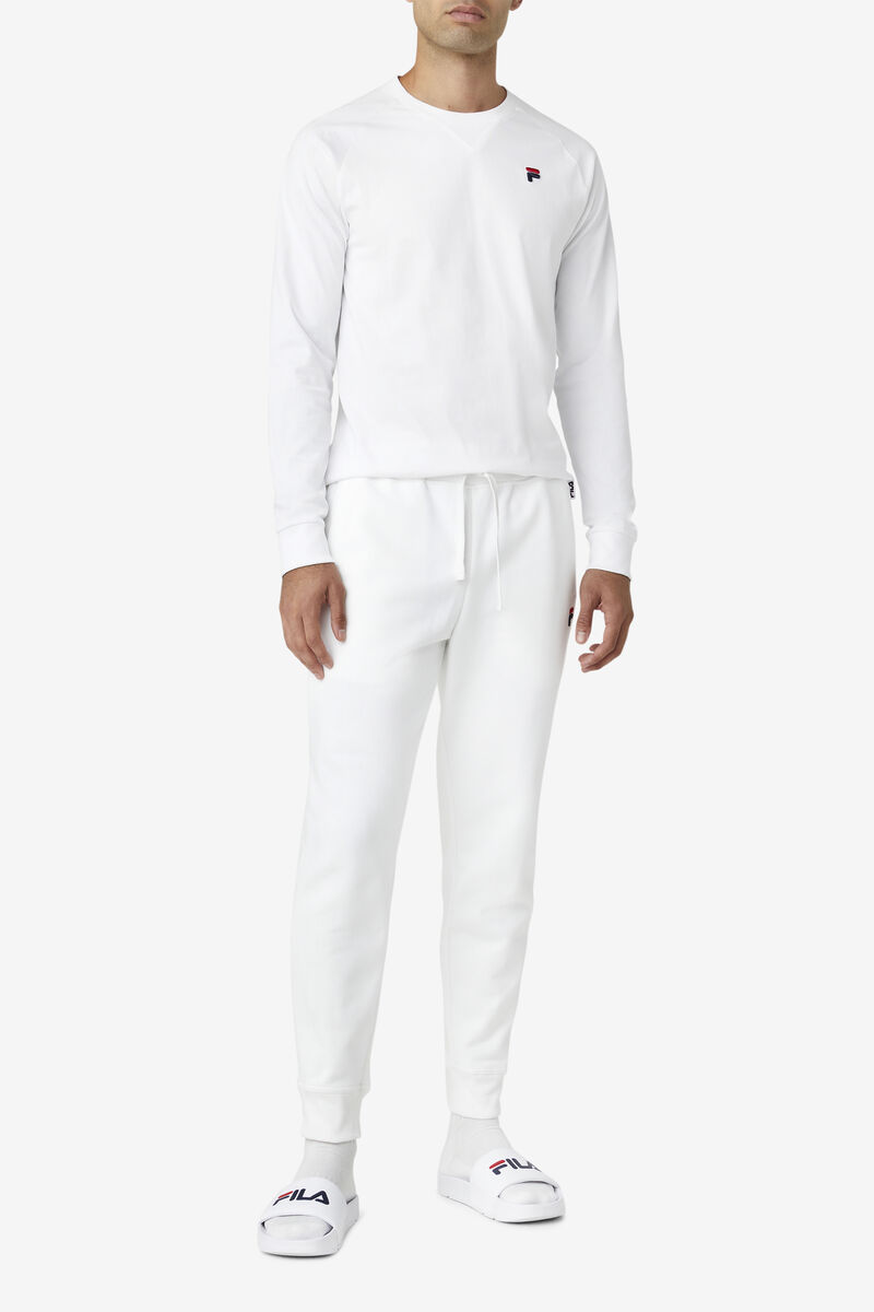 Men's Fila Chardon Jogger Pants White | nW3iP75xyB4
