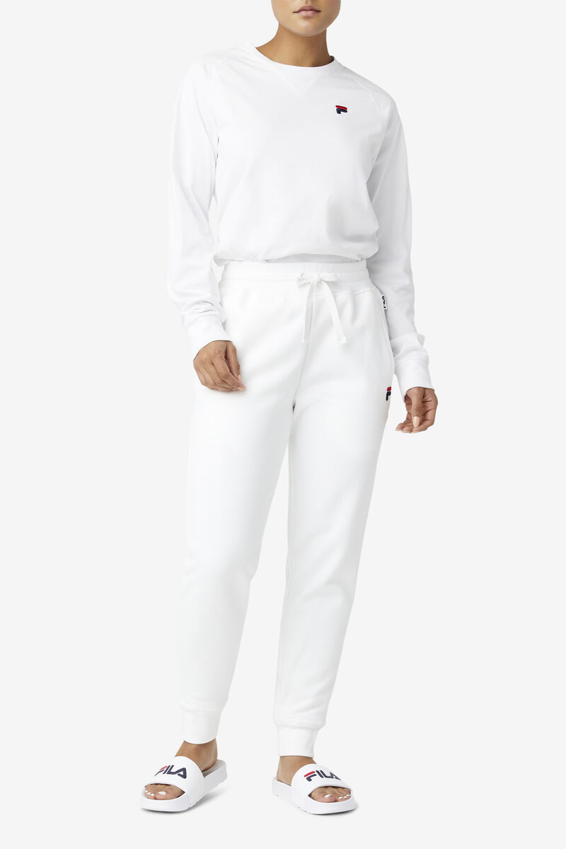 Men's Fila Chardon Jogger Pants White | nW3iP75xyB4
