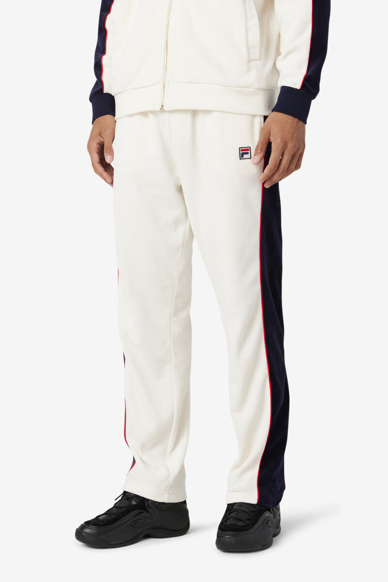 Men's Fila Cima Velour Pant Pants Red / Navy | tVEYTYKKJoV