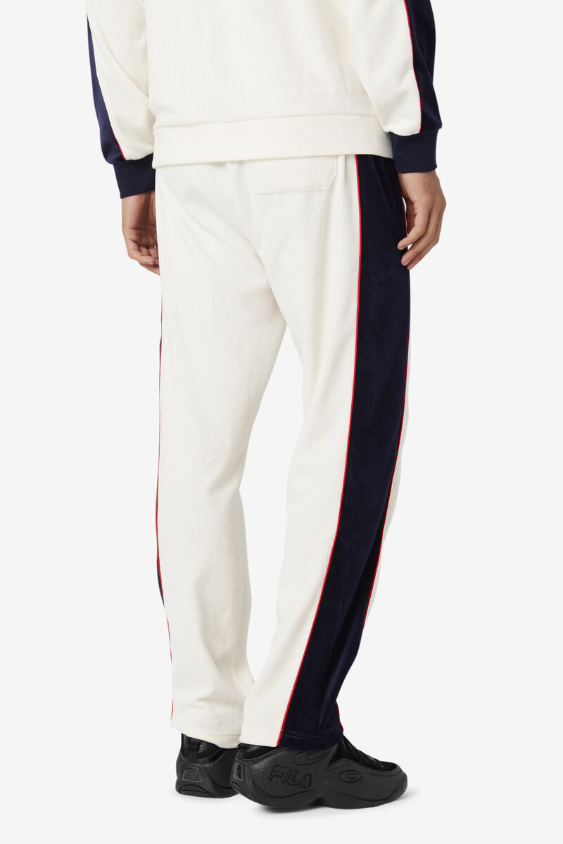 Men's Fila Cima Velour Pant Pants Red / Navy | tVEYTYKKJoV