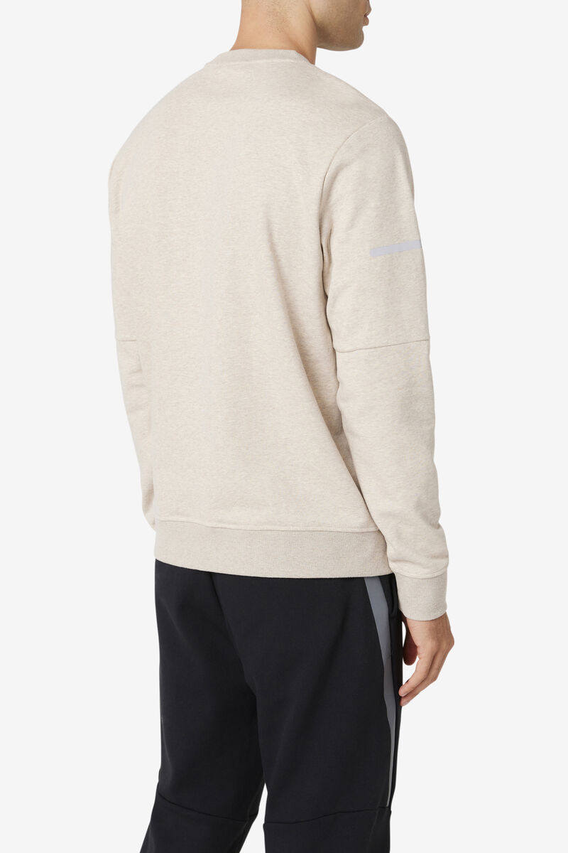 Men's Fila Commuter Crew Sweatshirts Light Yellow | uWeMevZfnn9