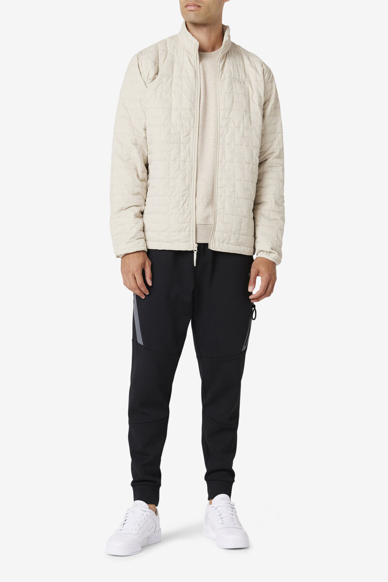 Men's Fila Commuter Jacket Jackets Light Yellow | ihW2IzSULvJ