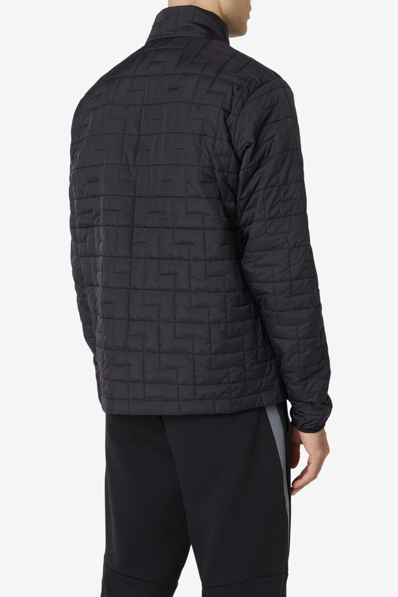 Men's Fila Commuter Jacket Outerwear Black | ZKyvLrjZNMj
