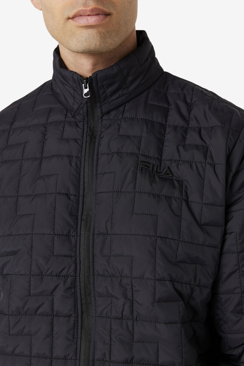 Men's Fila Commuter Jacket Outerwear Black | ZKyvLrjZNMj