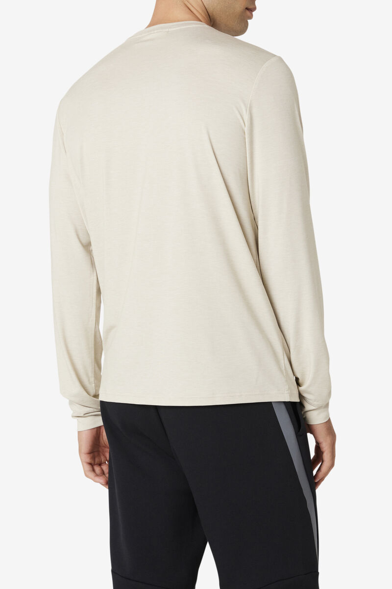 Men's Fila Commuter Long Sleeve T Shirts Light Yellow | FGLjApBTOgK