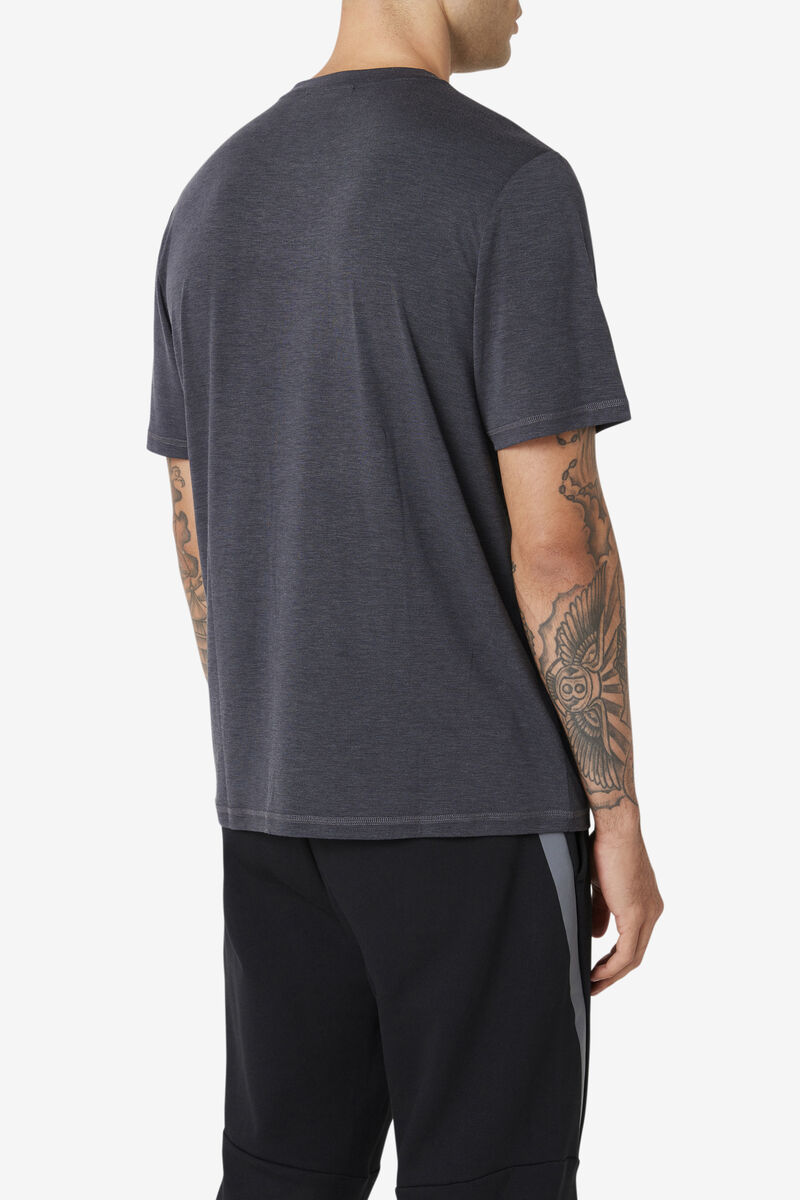 Men's Fila Commuter T Shirts Black | WCwUZ2F3SU9