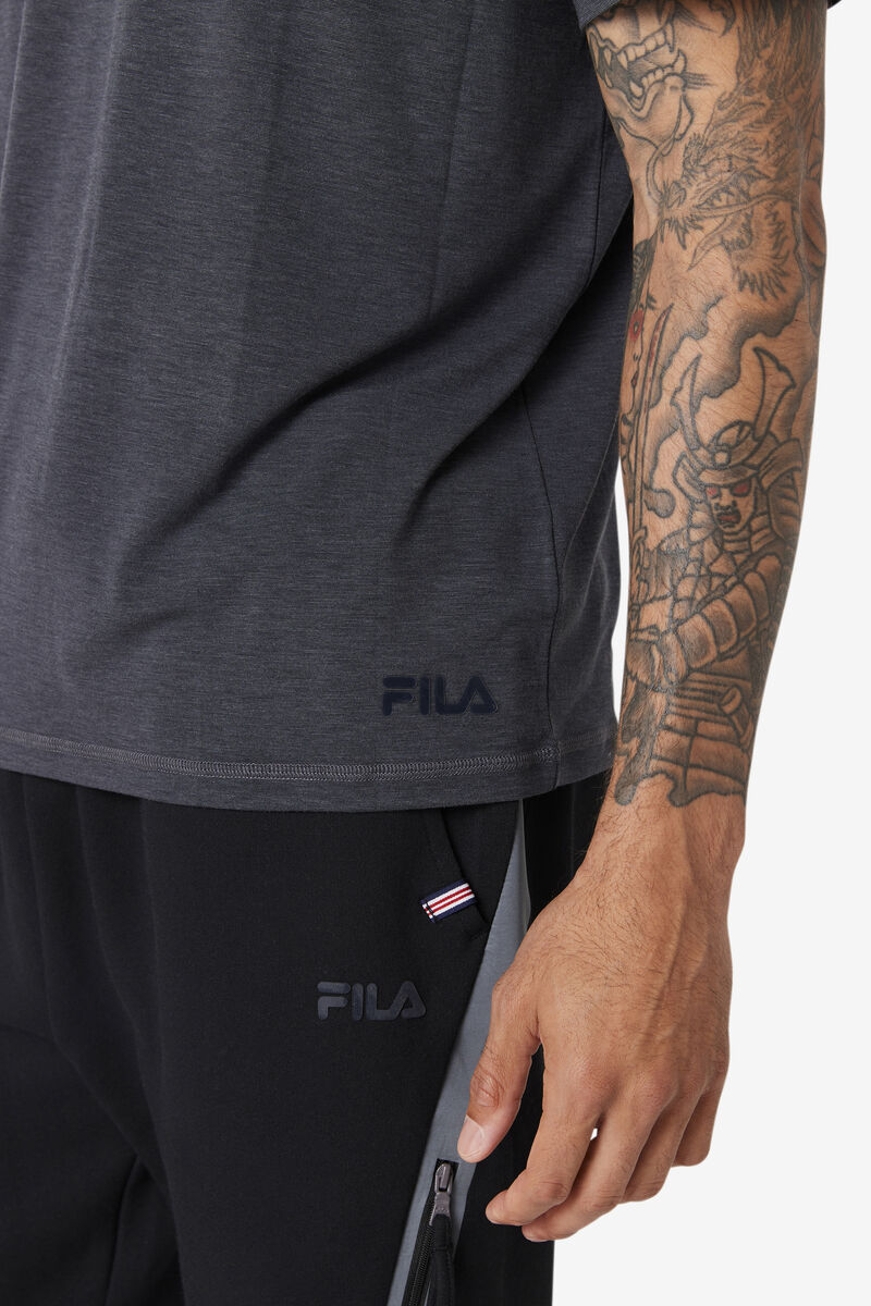 Men's Fila Commuter T Shirts Black | WCwUZ2F3SU9