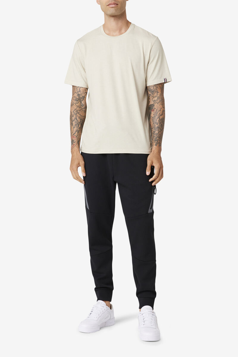 Men's Fila Commuter T Shirts Light Yellow | C3ZcqWWmBu2
