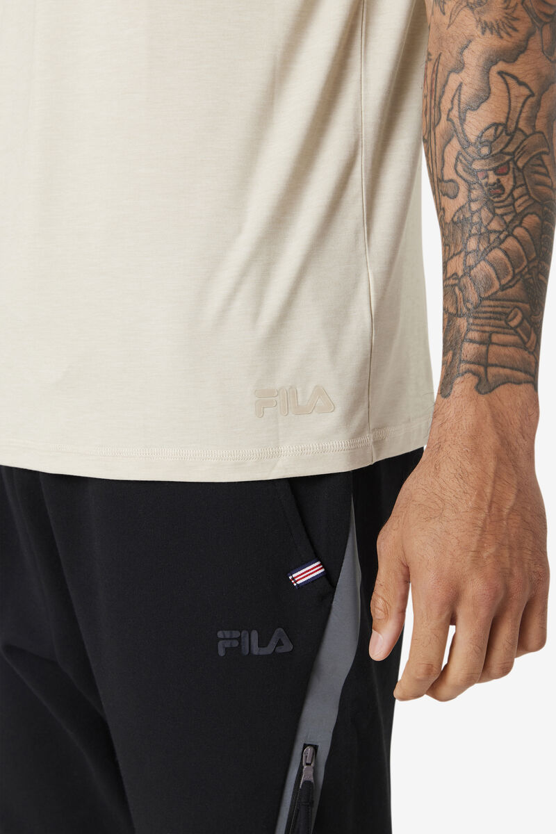 Men's Fila Commuter T Shirts Light Yellow | C3ZcqWWmBu2