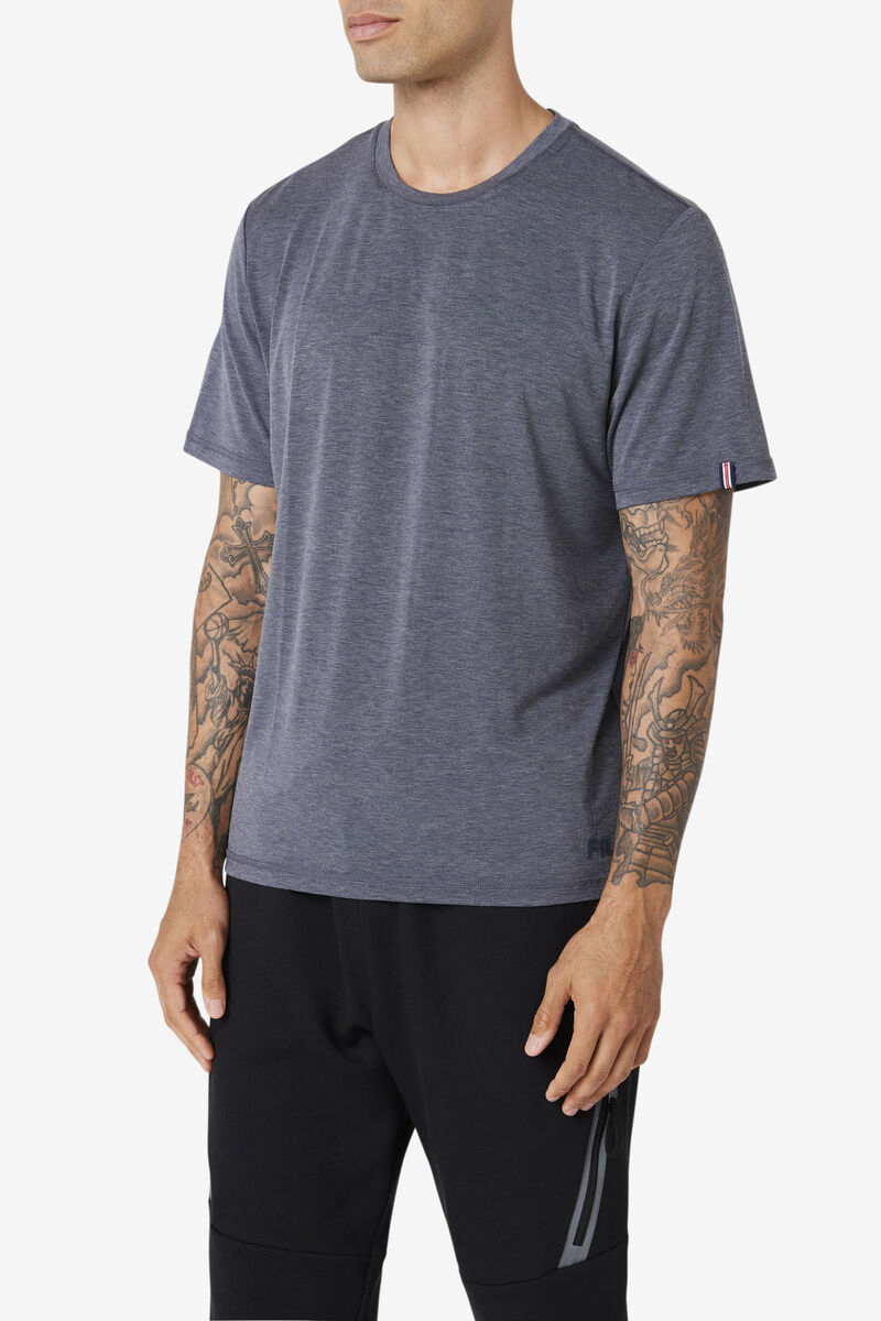 Men's Fila Commuter T Shirts Purple | pf6xZqw2Bp5