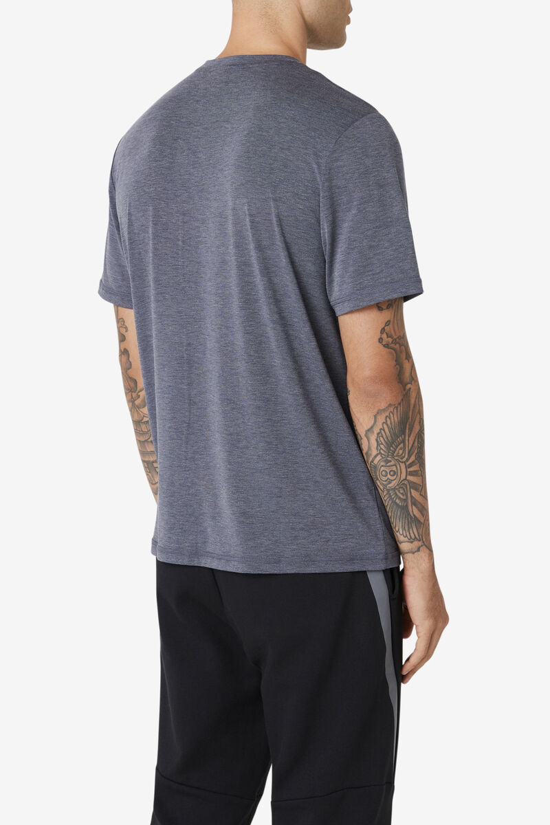 Men's Fila Commuter T Shirts Purple | pf6xZqw2Bp5