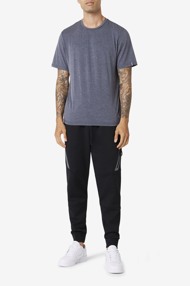 Men's Fila Commuter T Shirts Purple | pf6xZqw2Bp5