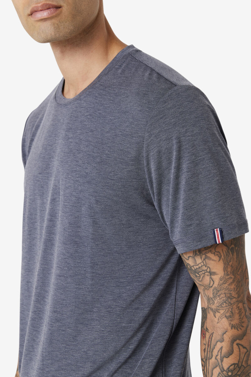 Men's Fila Commuter T Shirts Purple | pf6xZqw2Bp5