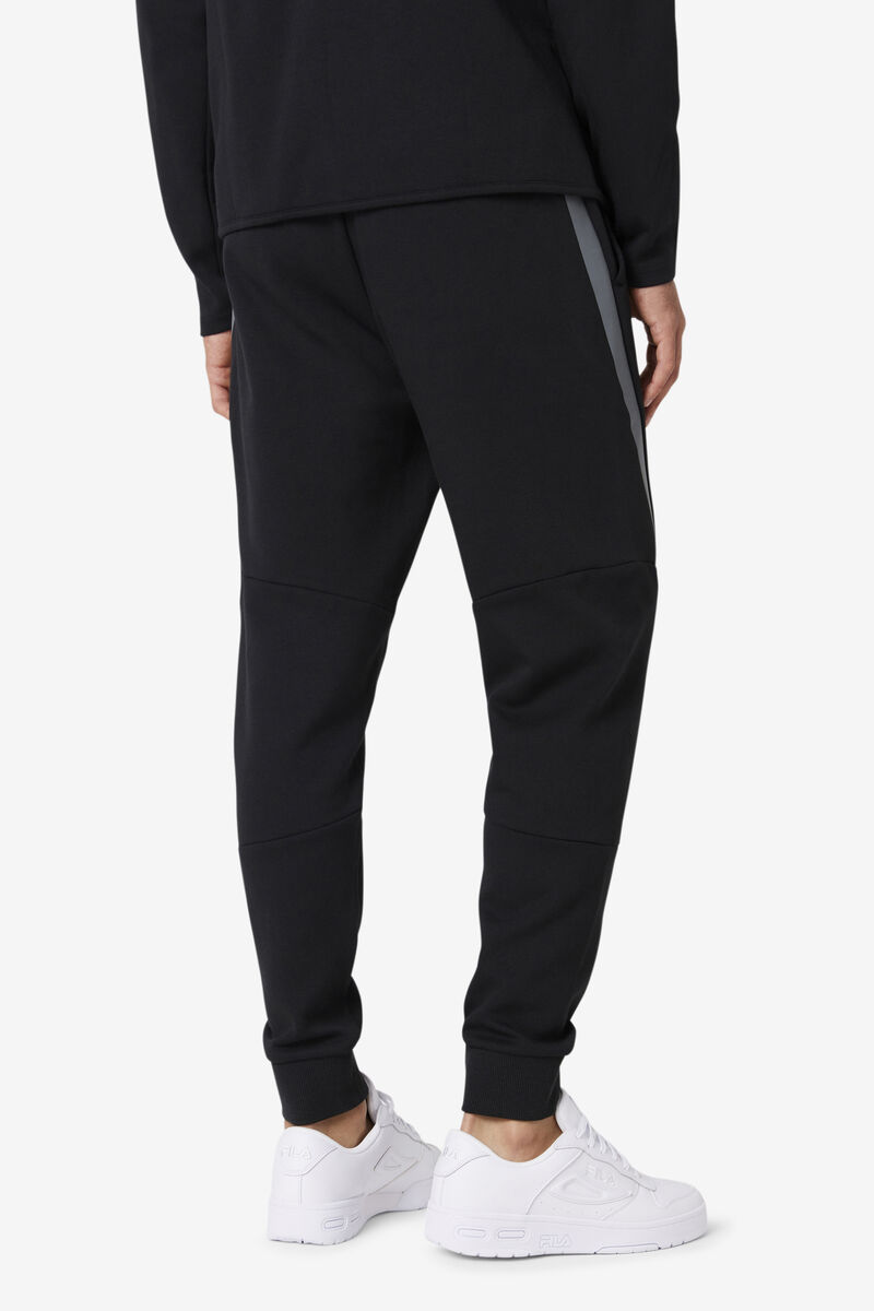 Men's Fila Commuter Track Pant Pants Black | v5CUw14YAcL