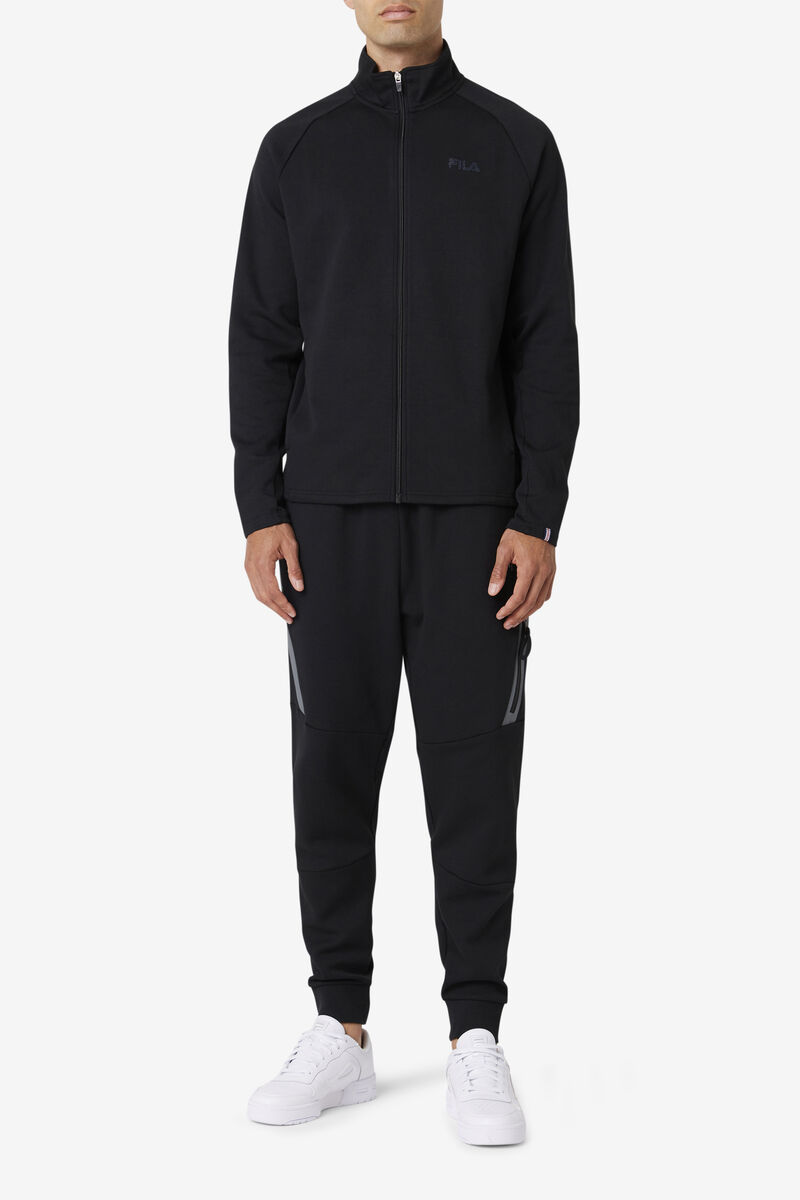 Men's Fila Commuter Track Pant Pants Black | v5CUw14YAcL