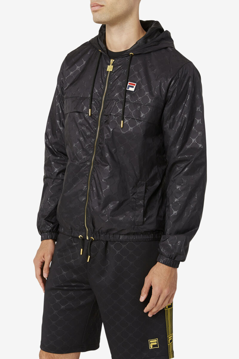 Men's Fila Copper Hood Jacket Jackets Black / Black | 7mh9RlskRqm